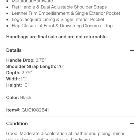 VINTAGE GUCCI BACKPACK - Picture 4 of 5